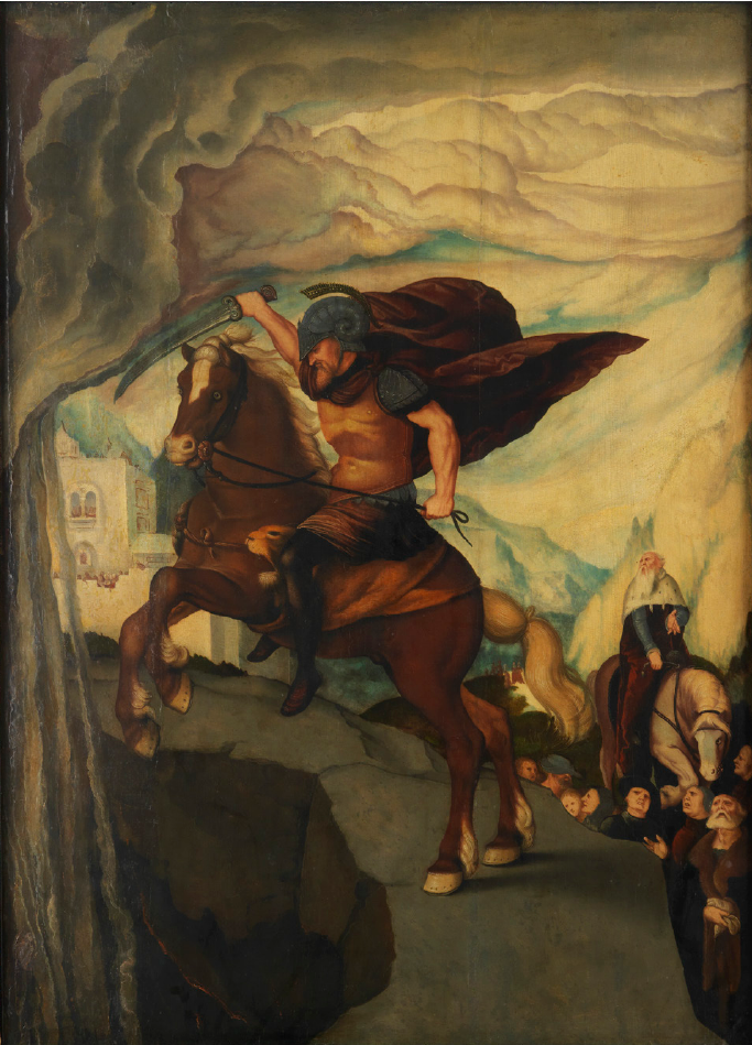 Das Opfer des Selbst von Marcus Curtius - Hans Baldung Grien