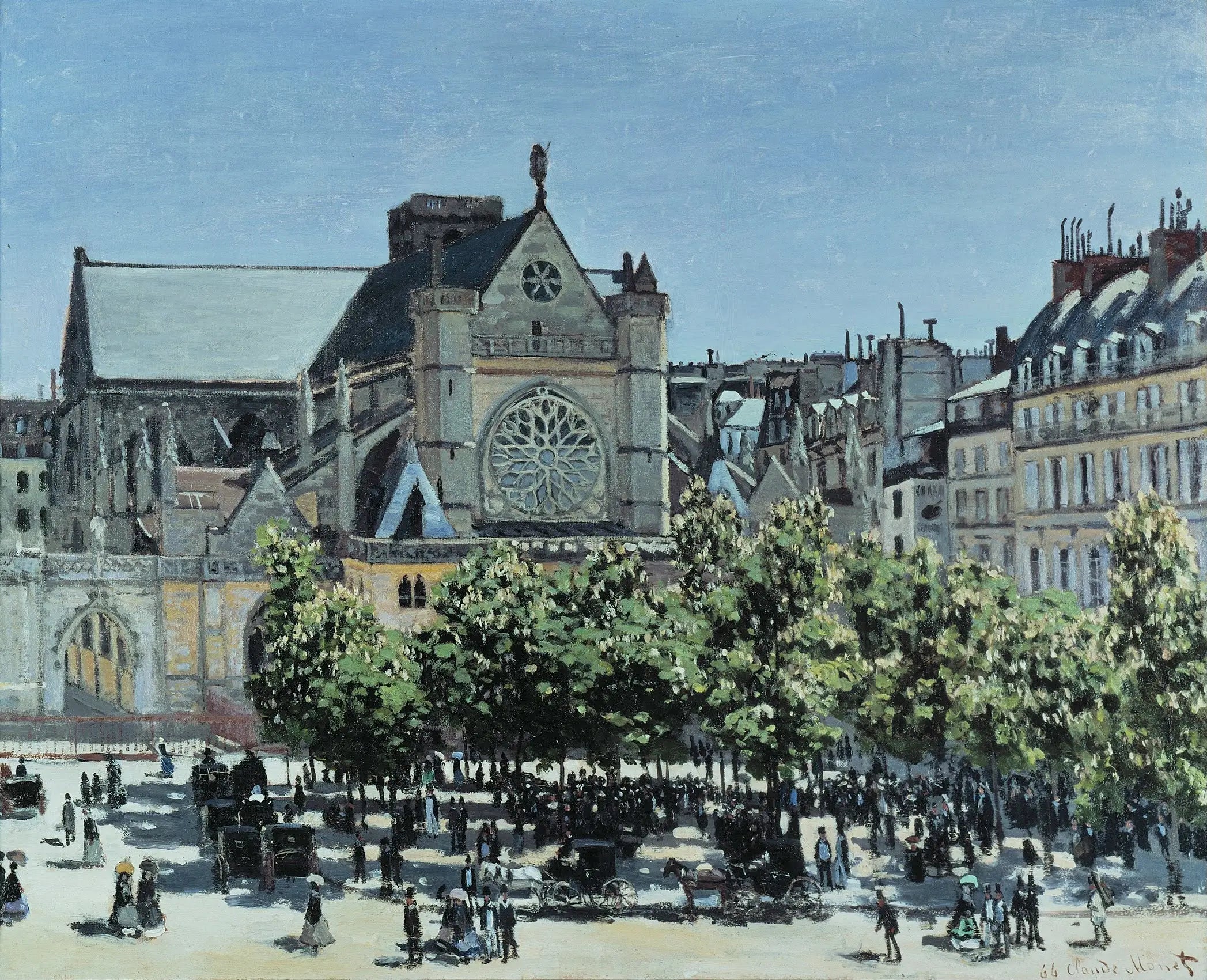 Reproduction du tableau « Le Saint-Germain de l'Auxerrois Paris - Claude Monet » par Alpha Reproduction en peinture à l’huile