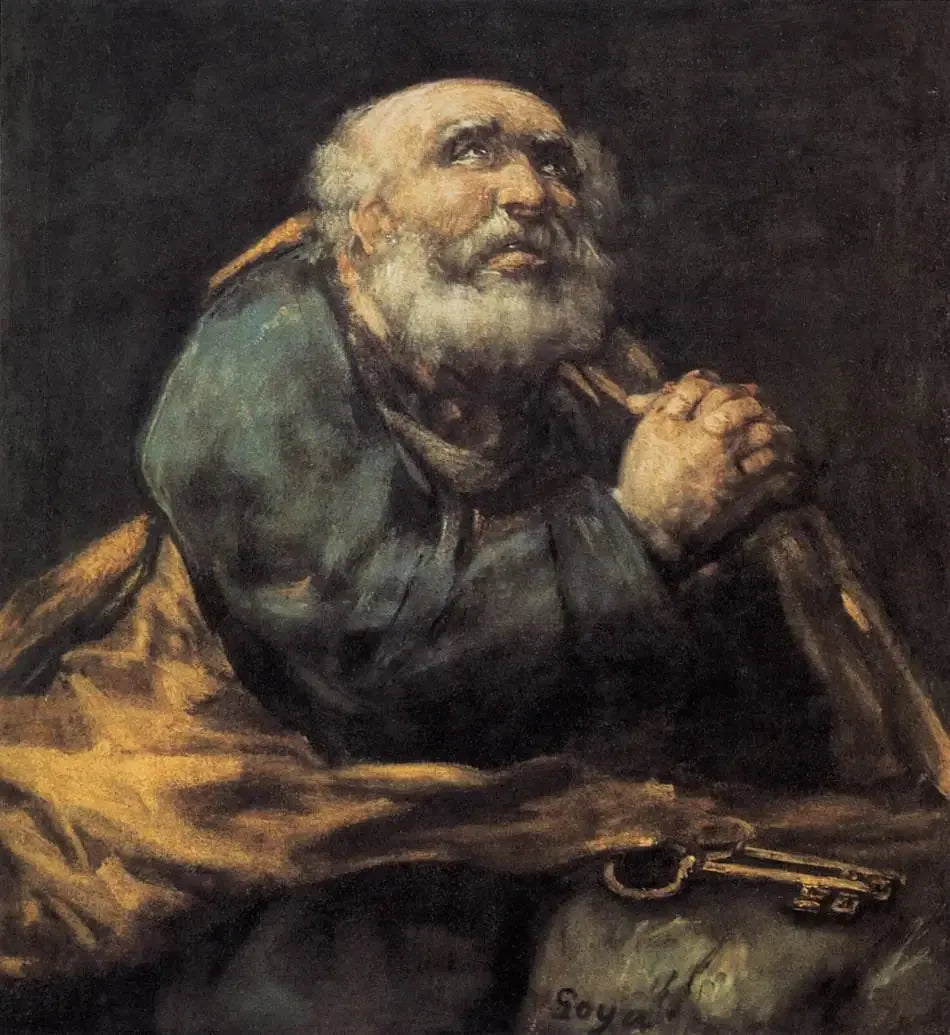 Le Saint Pierre repentant - Francisco de Goya image 1 reproduction de peinture à l’huile