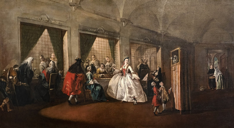 Der Salon der Nonnen von San Zaccaria - Francesco Guardi