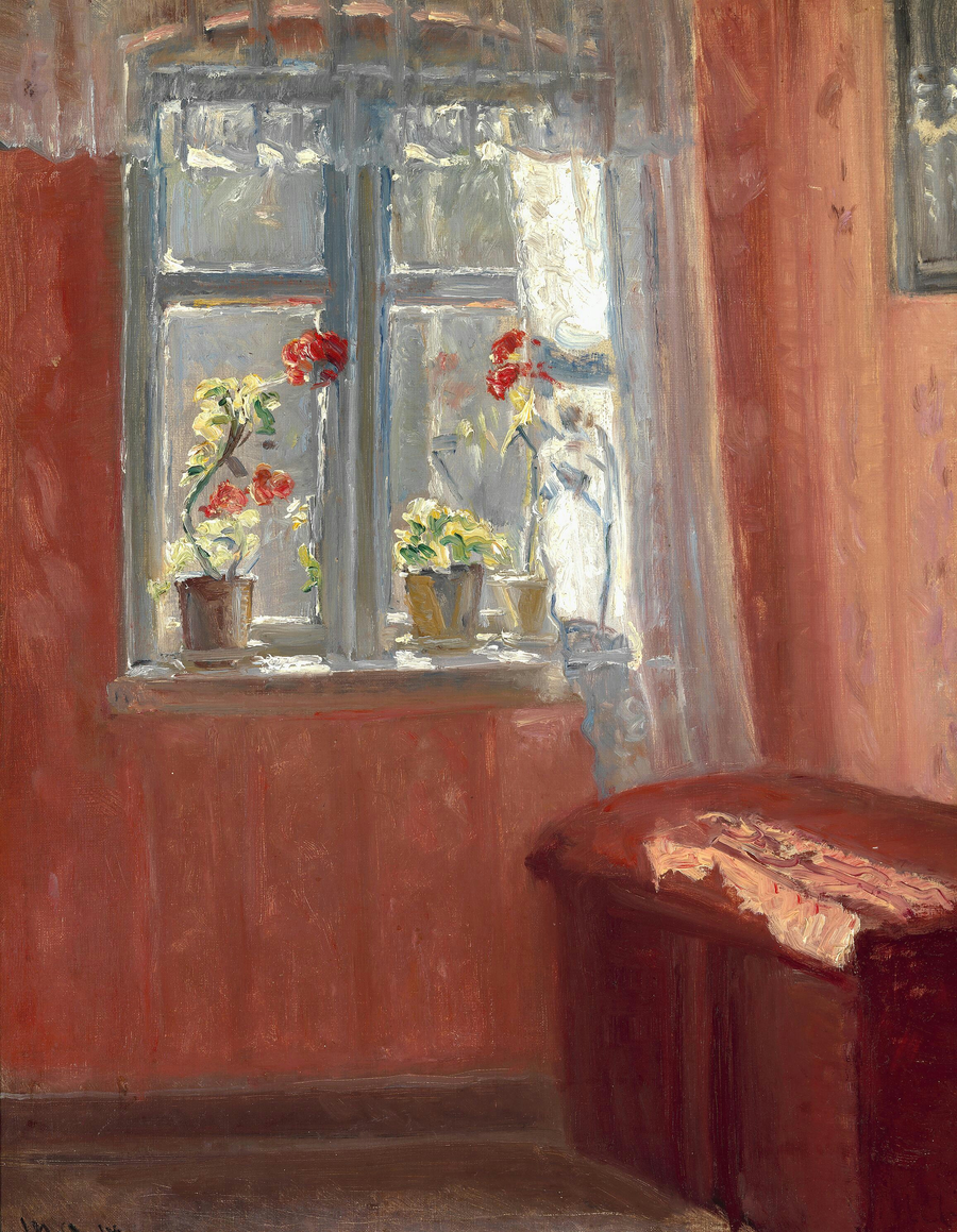 Das rote Wohnzimmer. – Michael Peter Ancher