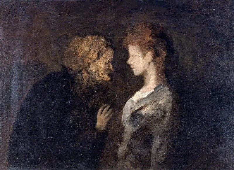 Das Geheimnis - Honoré Daumier