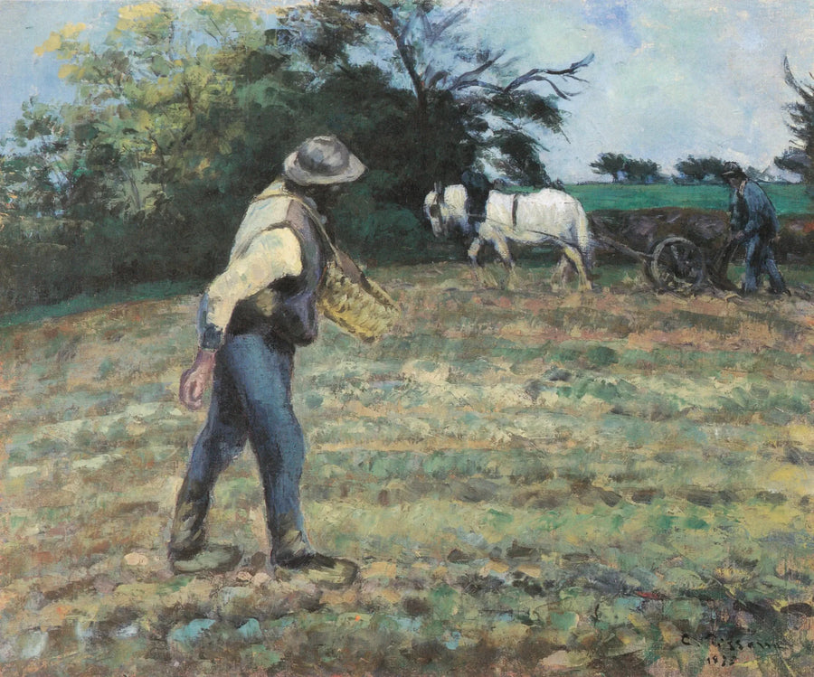 Der Sämann und der Pflüger, Montfoucault - Camille Pissarro