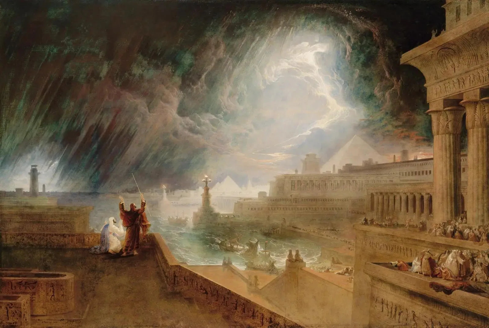 Le Septième Plaie - John Martin image 1 tableau peint à l’huile sur toile