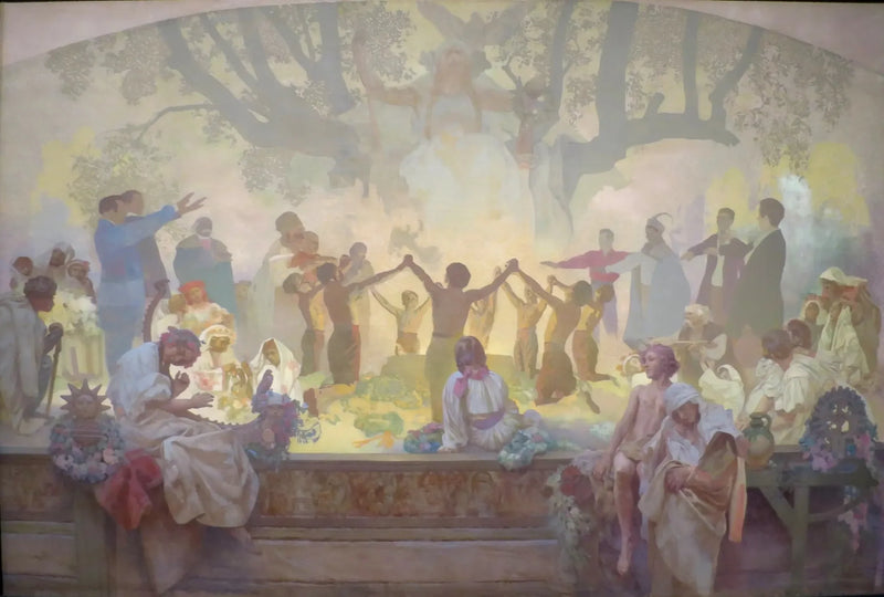 Der Eid von Omladina - Alphonse Mucha