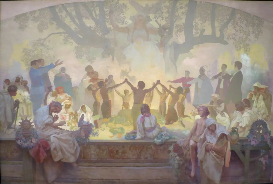 Der Eid von Omladina - Alphonse Mucha