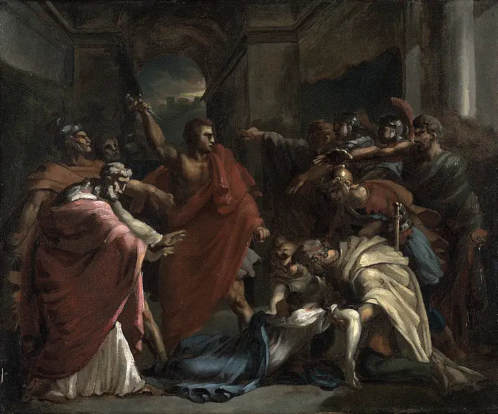 Le serment de Brutus après la mort de Lucrèce - Théodore Géricault image 1 reproduction artisanale de tableau