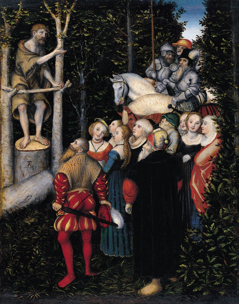 Die Predigt des heiligen Johannes der Täufer - Lucas Cranach der Ältere