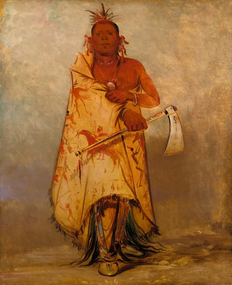 Le-sháw-loo-láh-le-hoo, Big Elk, Häuptling der Skidi (Loup) Pawnee - George Catlin