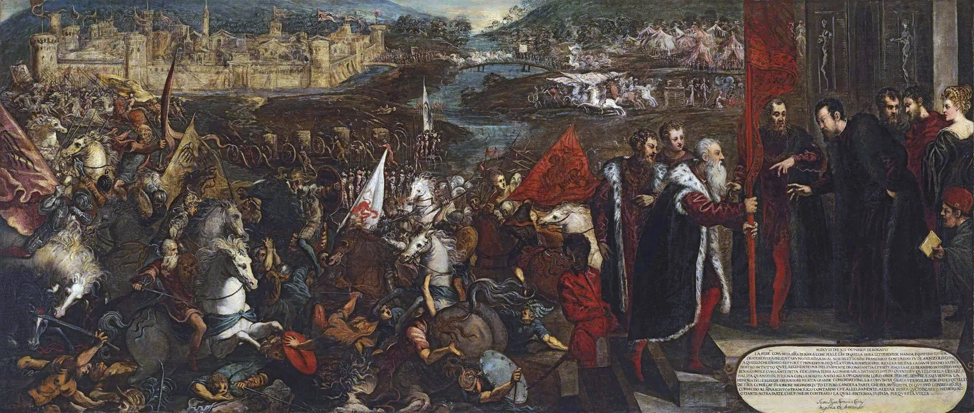 Le Siège d'Asola - Jacopo Tintoretto image 1 copie peinte à la main à l’huile