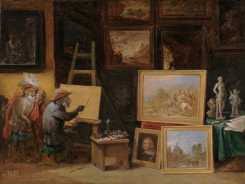 Der Maleraffe - David Teniers der Jüngere