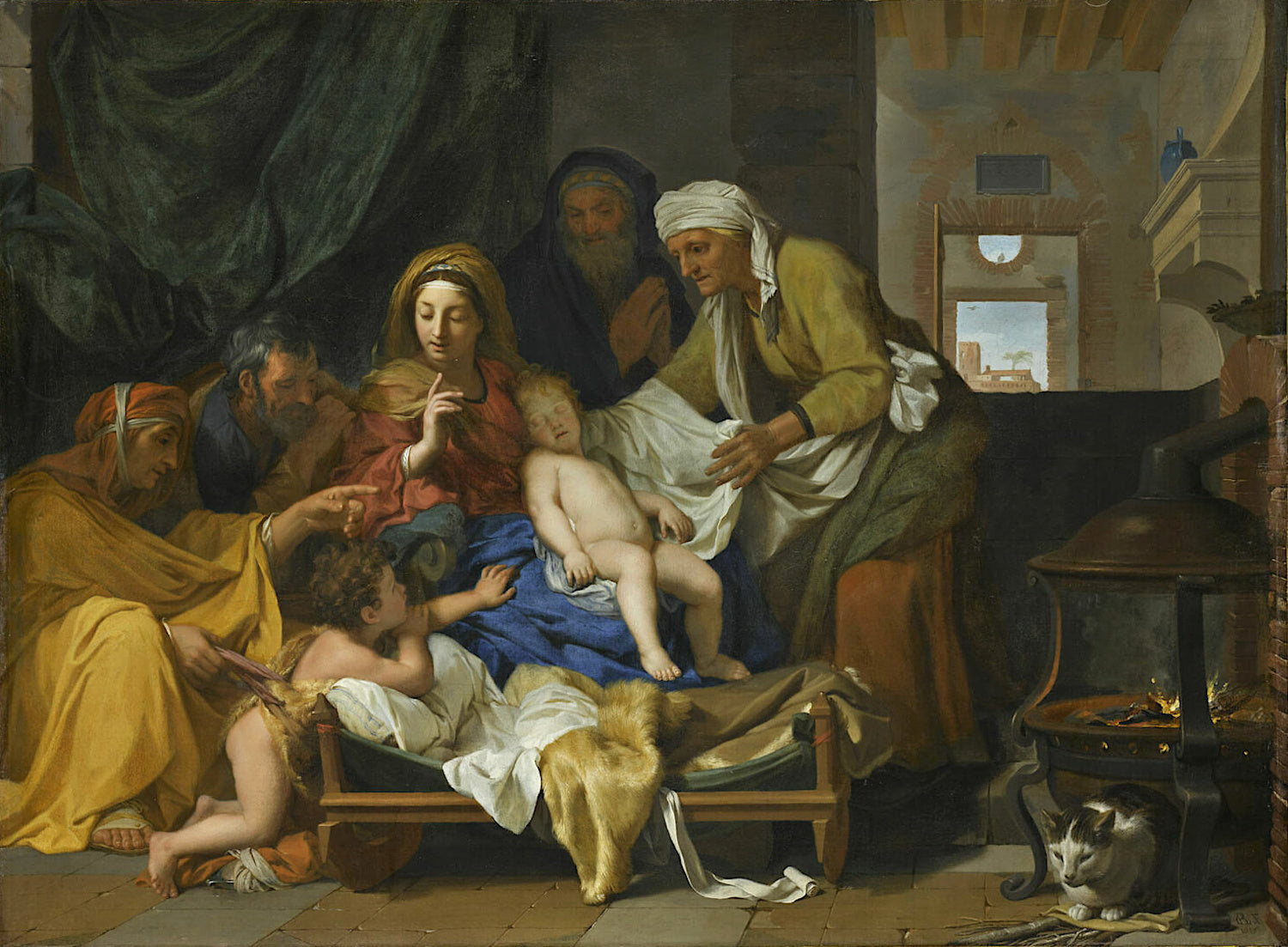 Le Sommeil de l'enfant Jésus - Charles Le Brun image 1 reproduction de peinture à l’huile