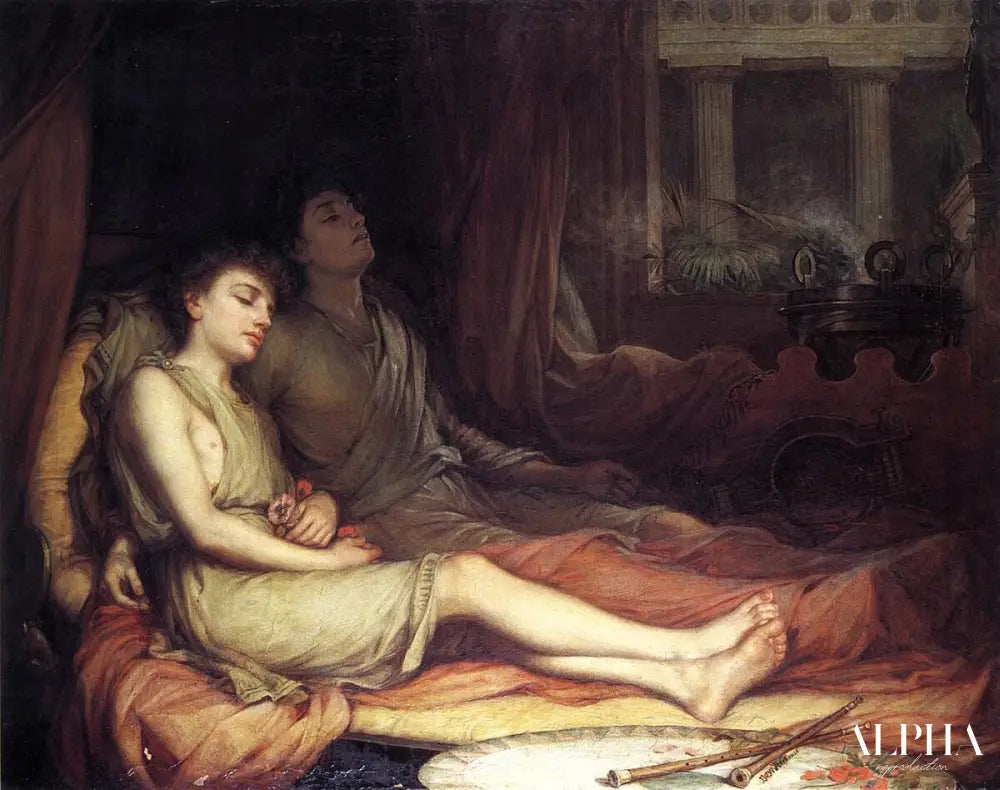 Le sommeil et la mort de son demi-frère - John William Waterhouse Reproductions de tableaux à la peinture à l’huile