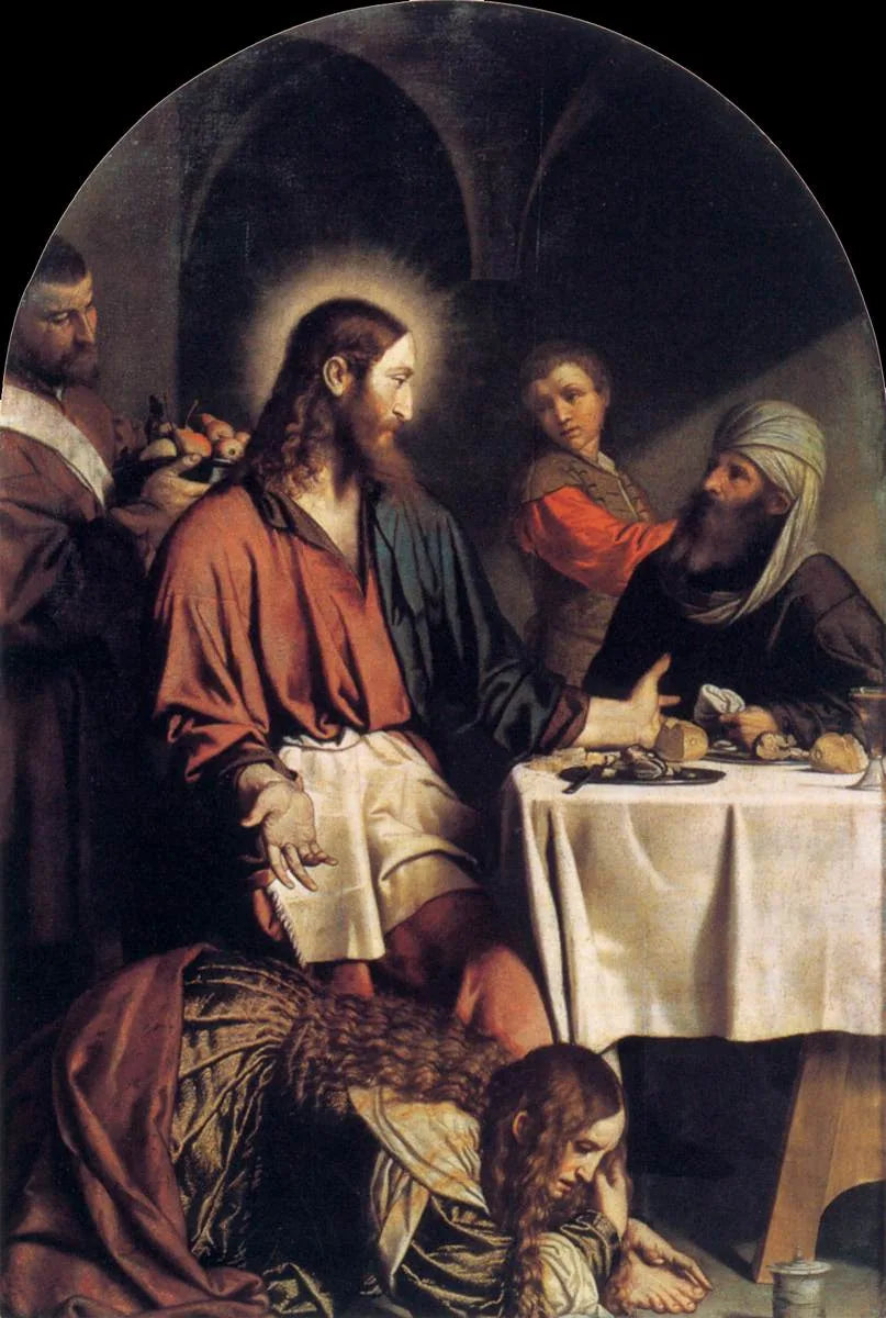 Das Abendessen bei Simon dem Pharisäer - Alessandro Bonvicino