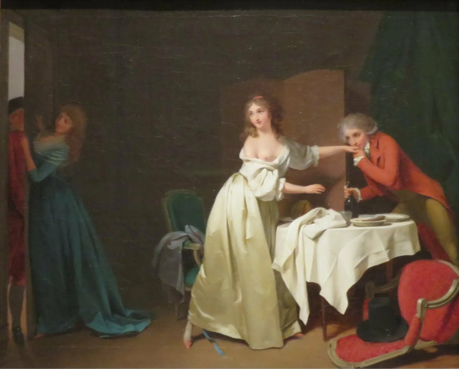 Das unterbrochene Abendessen : "Pousse fort" - Louis-Léopold Boilly