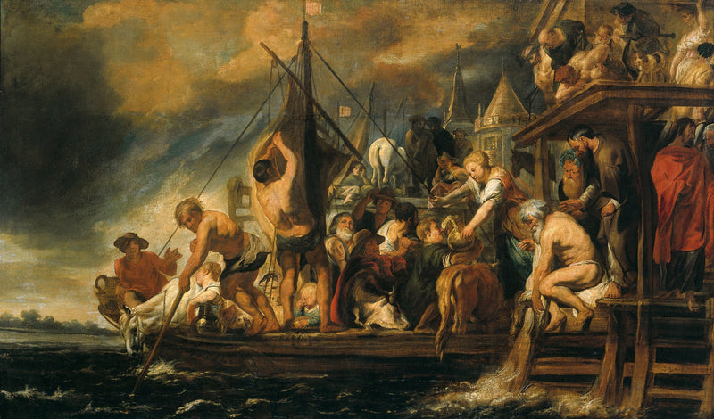 Le statère dans la bouche du poisson. (Ev. Matthieu, chap. 17, verset 27) - Jacob Jordaens