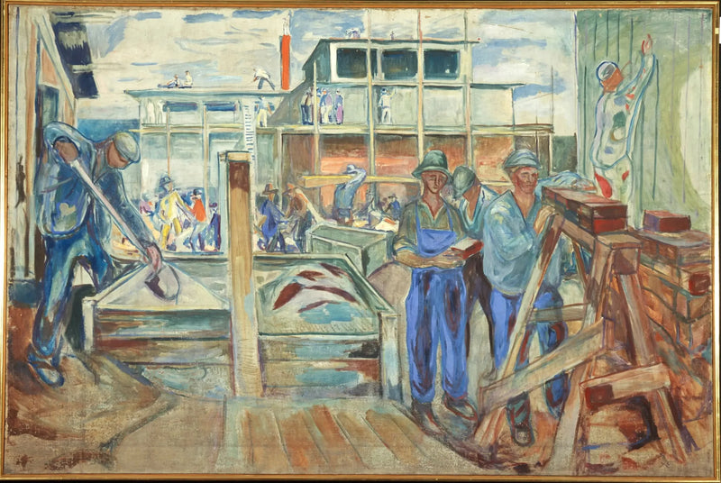 Das Winterstudio im Bau - Edvard Munch