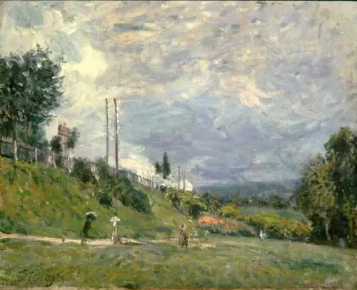 Der Bahndamm in Sèvres - Alfred Sisley