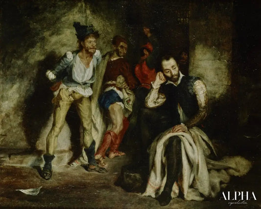 Le Tasse dans la maison des fous - Eugène Delacroix - Reproductions de tableaux et peintures haut de gamme