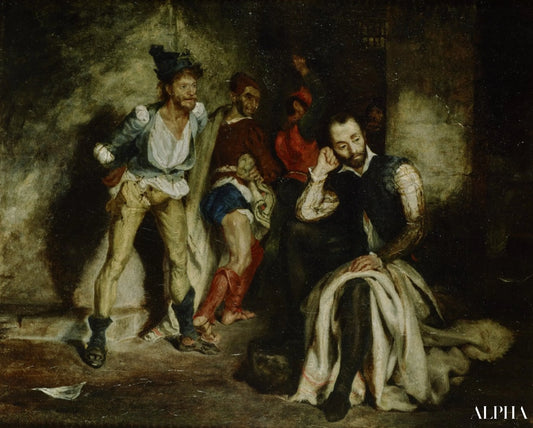 Le Tasse dans la maison des fous - Eugène Delacroix - Reproductions de tableaux et peintures haut de gamme