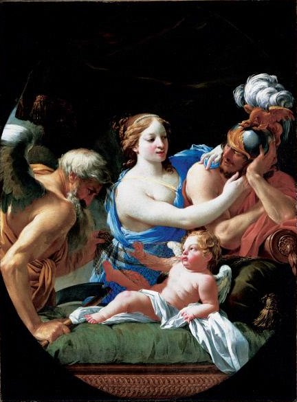 Die Zeit entdeckt die Liebe von Venus und Mars - Simon Vouet