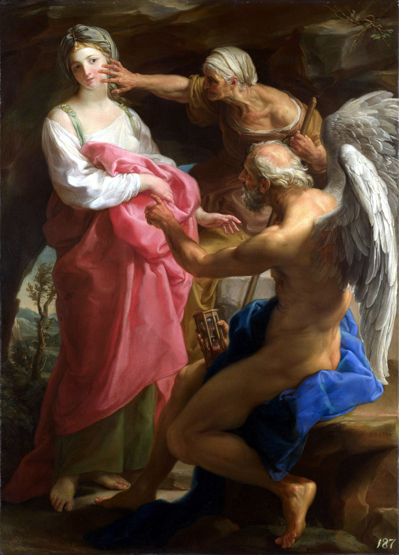 Die Zeit befiehlt dem Alter, die Schönheit zu zerstören - Pompeo Batoni