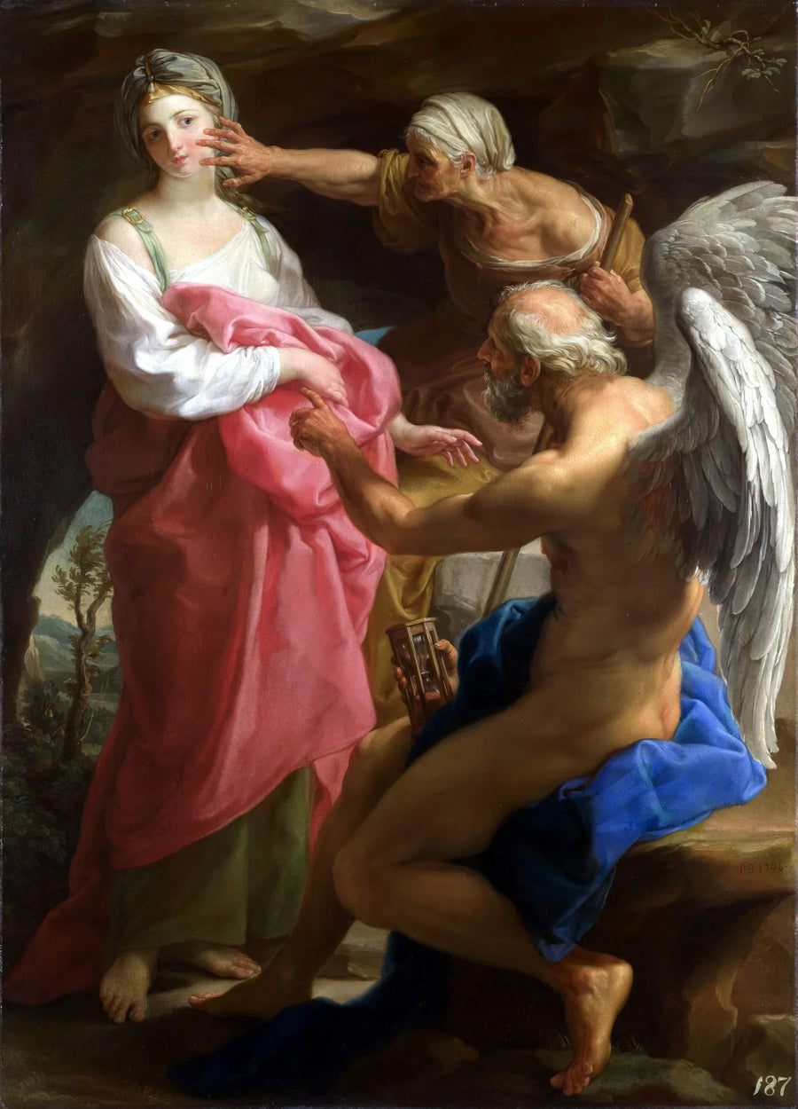 Die Zeit befiehlt dem Alter, die Schönheit zu zerstören - Pompeo Batoni