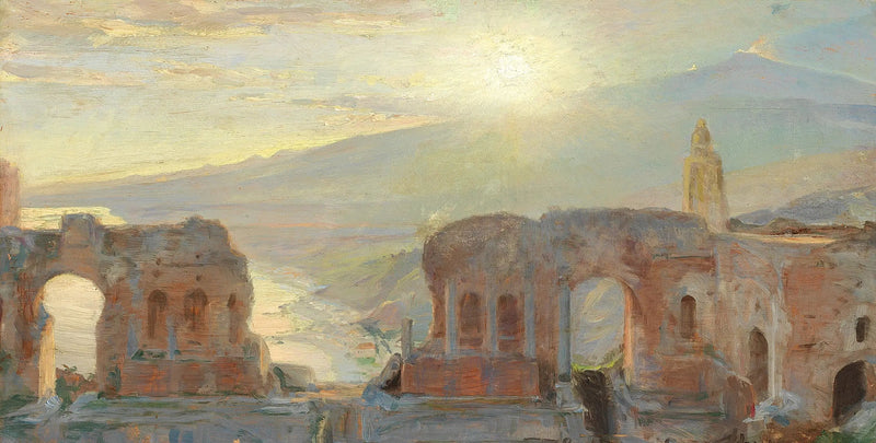 Das antike Theater von Taormina. - Peder Severin Krøyer