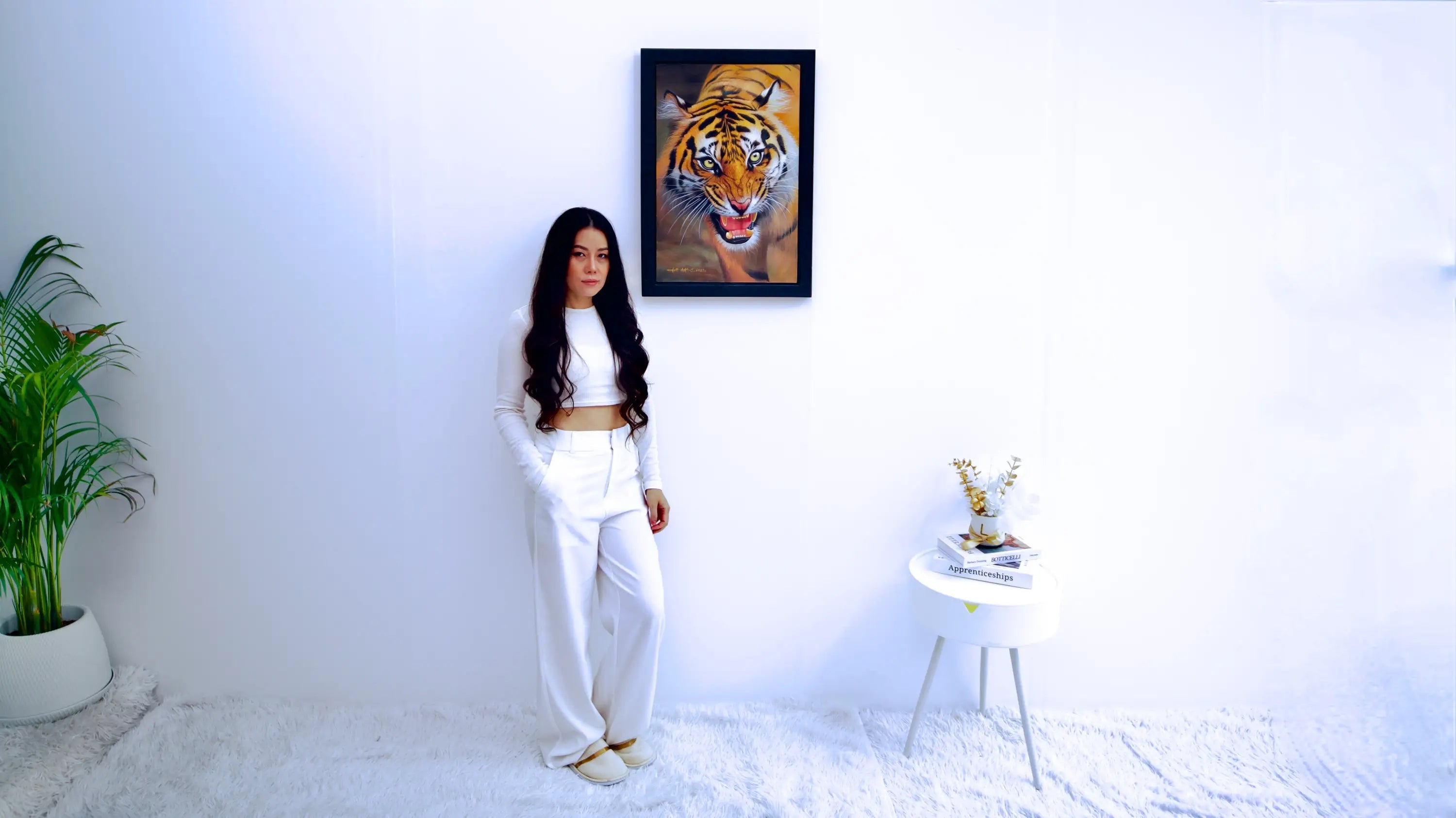 Le Tigre Protecteur | 40 x 60 cm image 4 reproduction artisanale de tableau