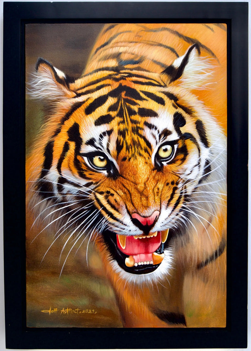 Der beschützende Tiger | 40 x 60 cm