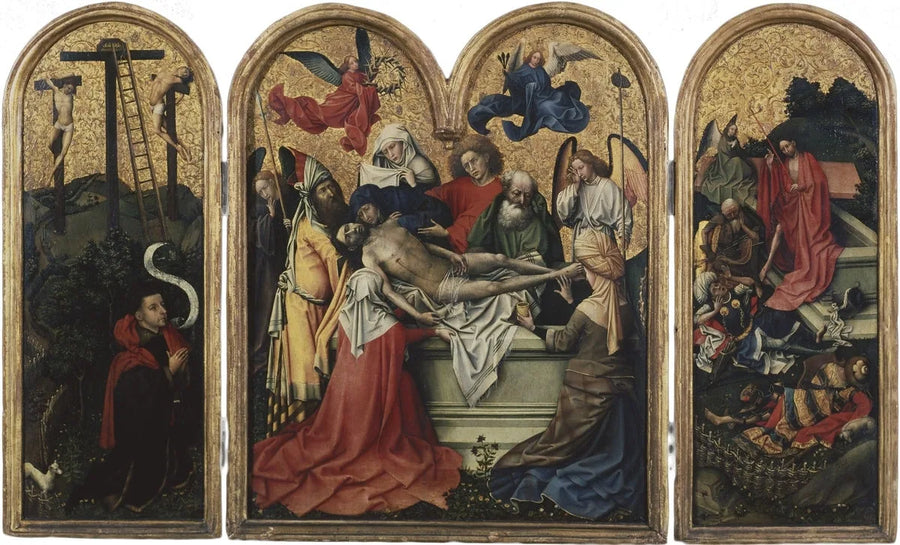 Le triptyque de Seilern – La mise au tombeau - Robert Campin image 1 reproduction artisanale de tableau
