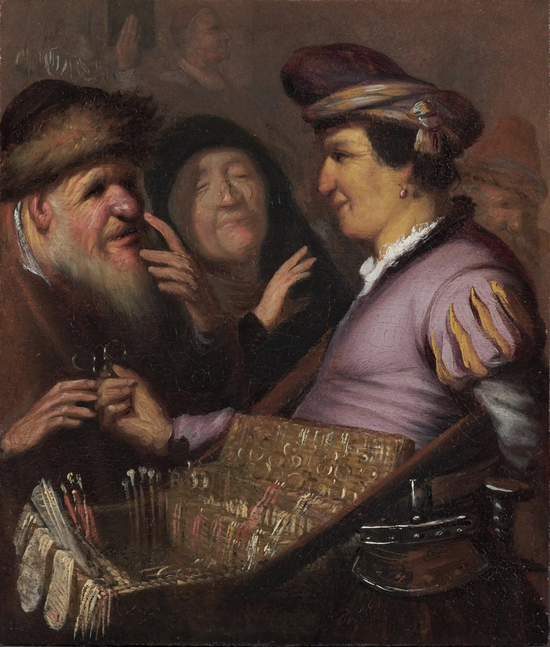Der Brillenverkäufer (Ein Händler, der Brillen verkauft, Ansicht) - Rembrandt