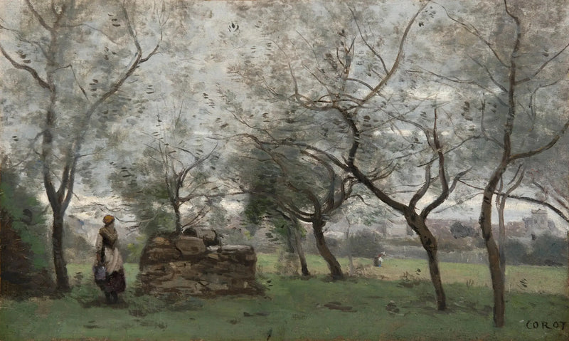 Der Obstgarten, Umgebung von Mantes - Jean-Baptiste Camille Corot