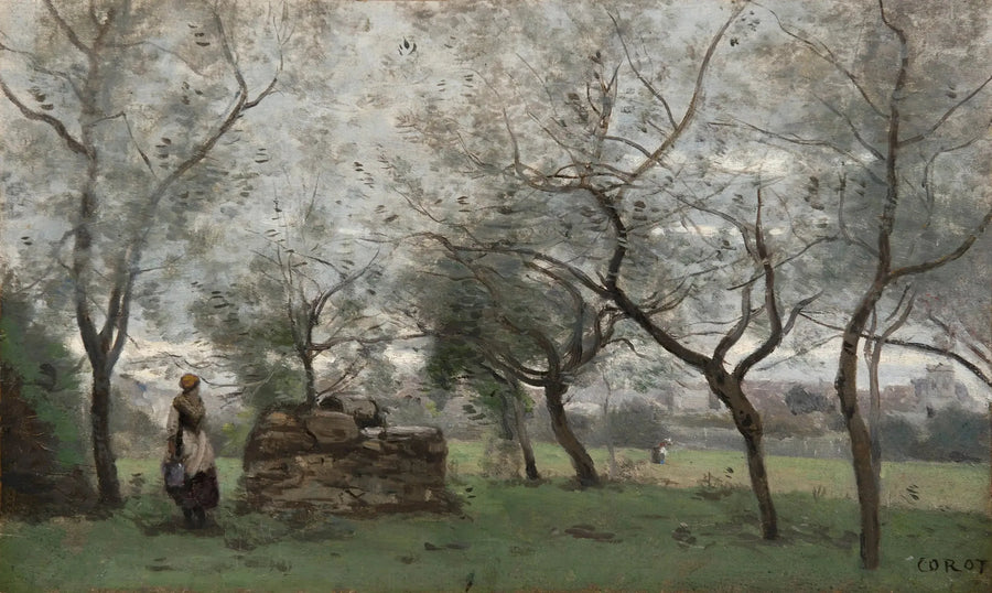 Der Obstgarten, Umgebung von Mantes - Jean-Baptiste Camille Corot