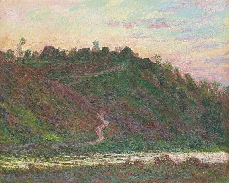Das Dorf La Roche-Blond bei Sonnenuntergang - Claude Monet
