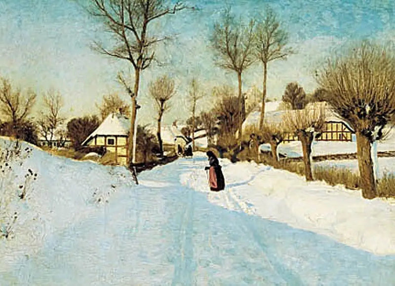 Das Dorf im Winter. - H. A. Brendekilde