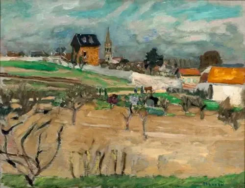 Das Dorf aus der Landschaft gesehen - Pierre Bonnard