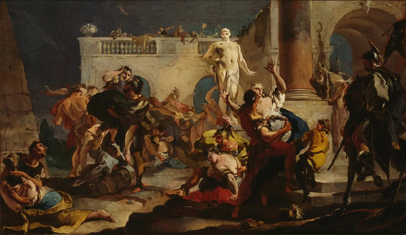 Die Vergewaltigung der Sabinerinnen - Giovanni Battista Tiepolo