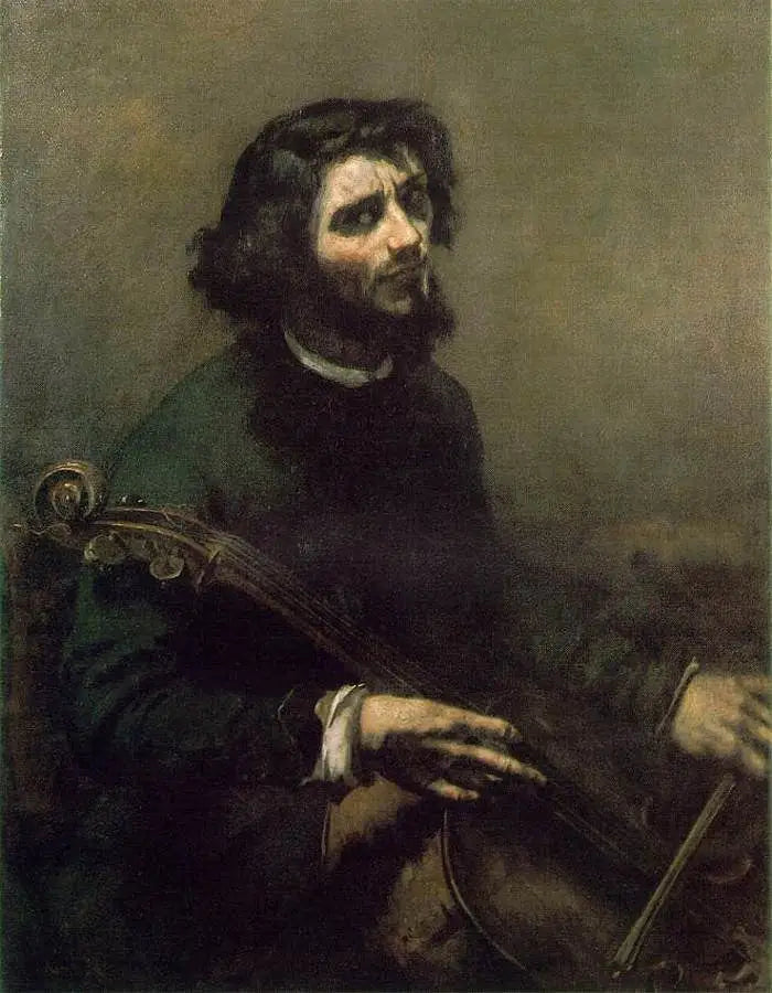 Der Cellist - Gustave Courbet