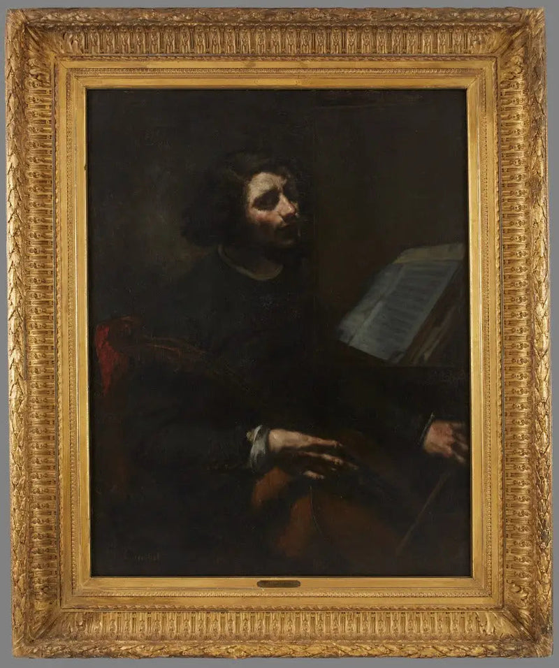Der Cellist - Gustave Courbet