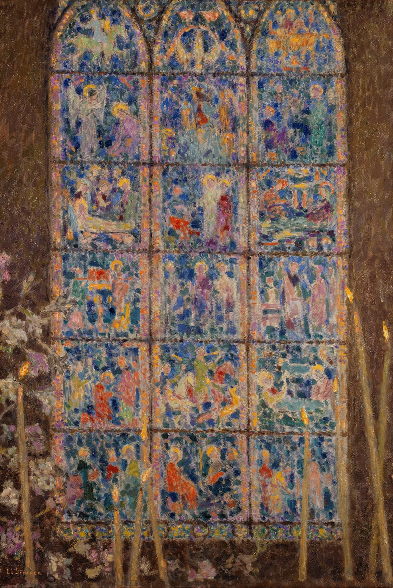 Das Buntglasfenster, Chartres - Henri Le Sidaner