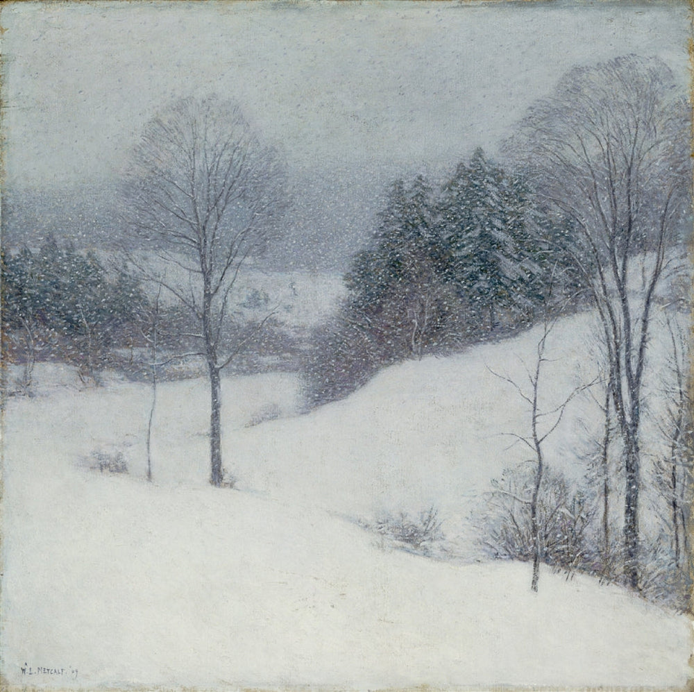 Le voile blanc - Willard Metcalf image 1 reproduction artisanale de tableau