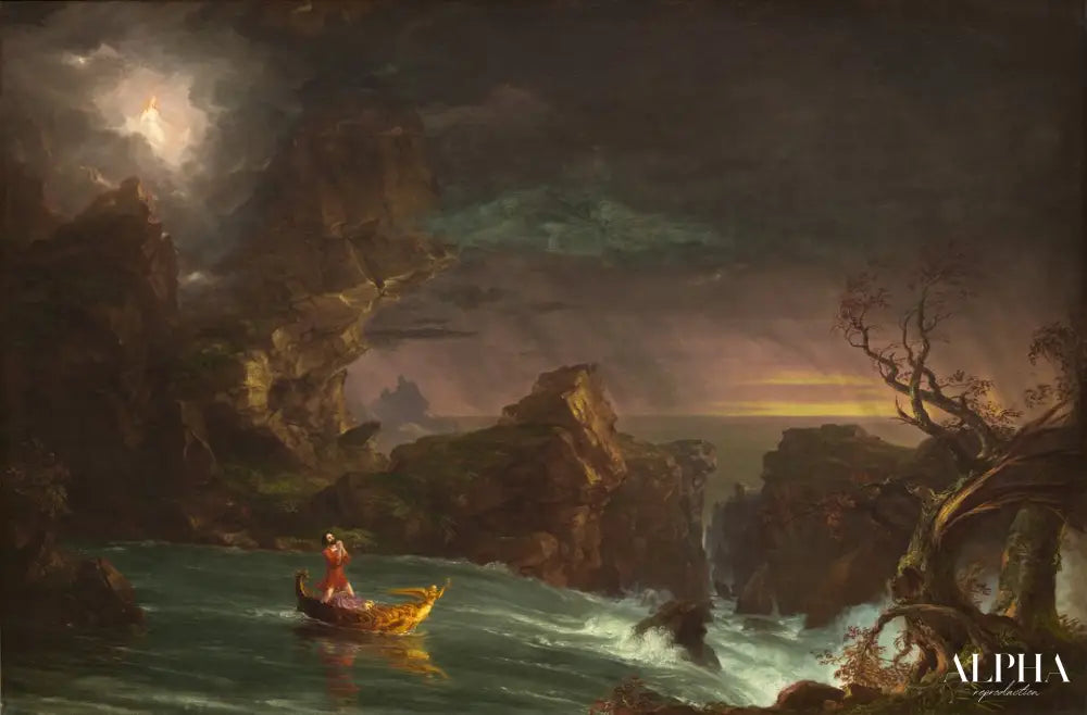 Le voyage de la vie : La vie d'homme - Thomas Cole - Reproductions de tableaux et peintures haut de gamme