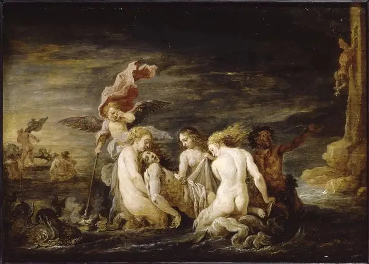 Léandre ertrunken gefunden von den Nereiden - David Teniers le Jeune