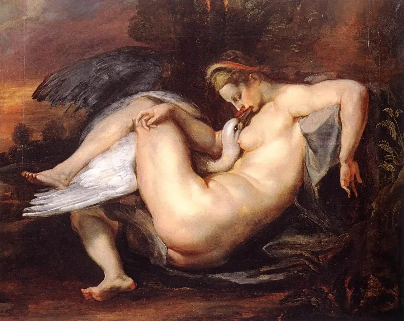 Léda et le Cygne - Peter Paul Rubens image 1 reproduction de peinture à l’huile