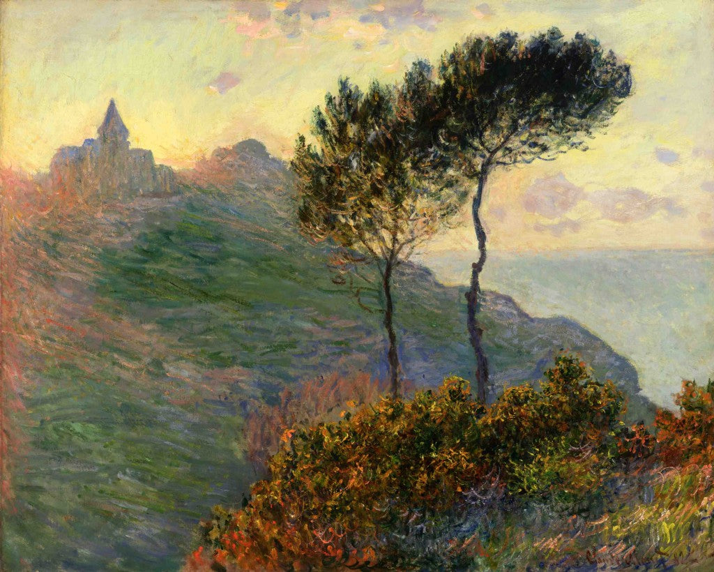 Reproduction du tableau « L'église de Varengeville à contre-jour - Claude Monet » par Alpha Reproduction en peinture à l’huile