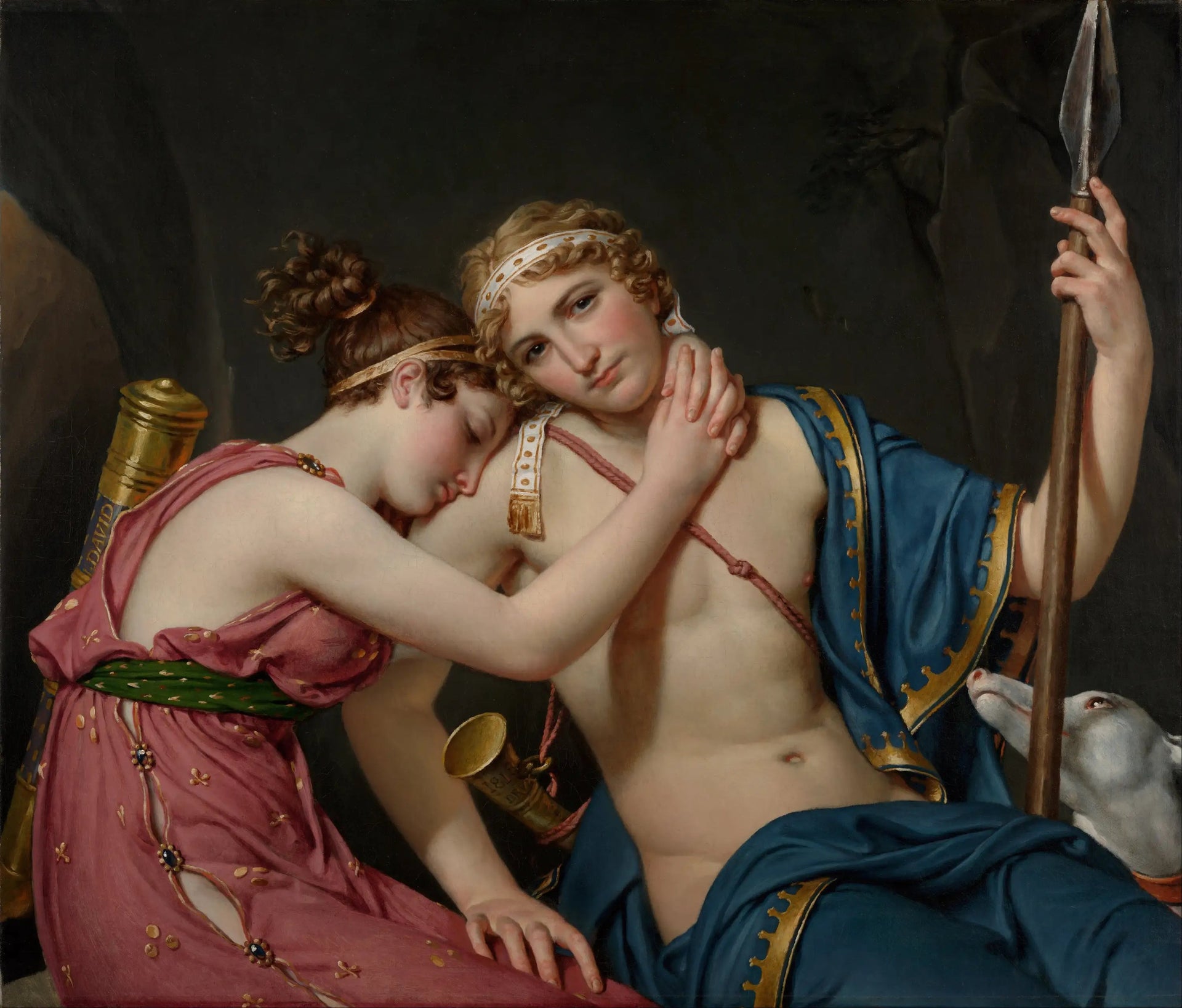 Les Adieux de Télémaque et d'Eucharis - Jacques-Louis David image 1 copie peinte à la main à l’huile