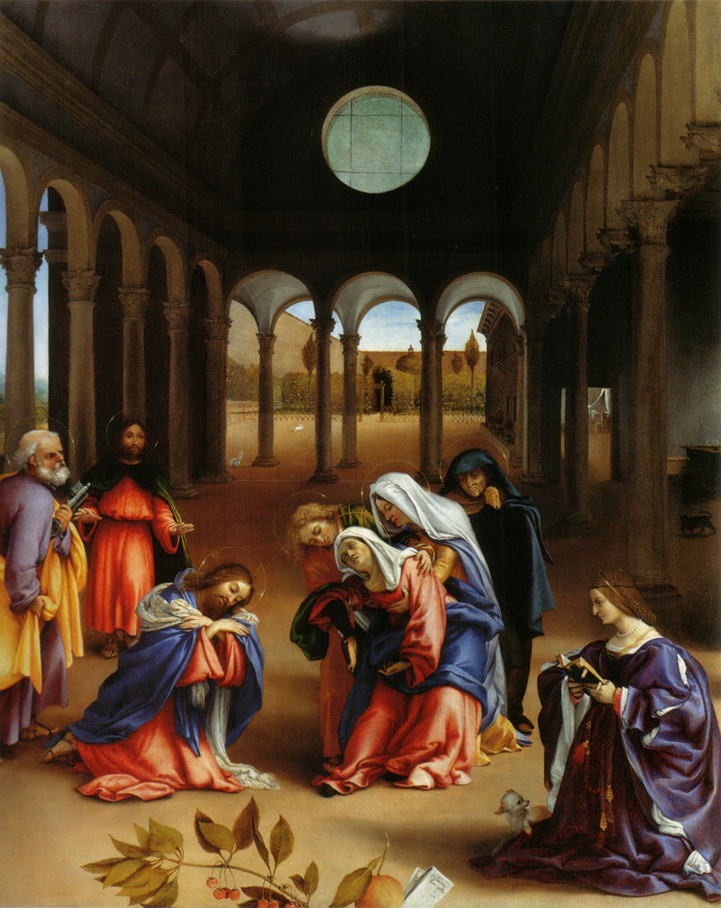 Die Abschiedsszene Christi von seiner Mutter - Lorenzo Lotto