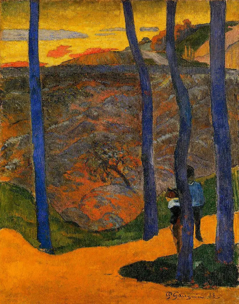 Die blauen Bäume (Dort werden Sie sein, die Schöne) - Paul Gauguin
