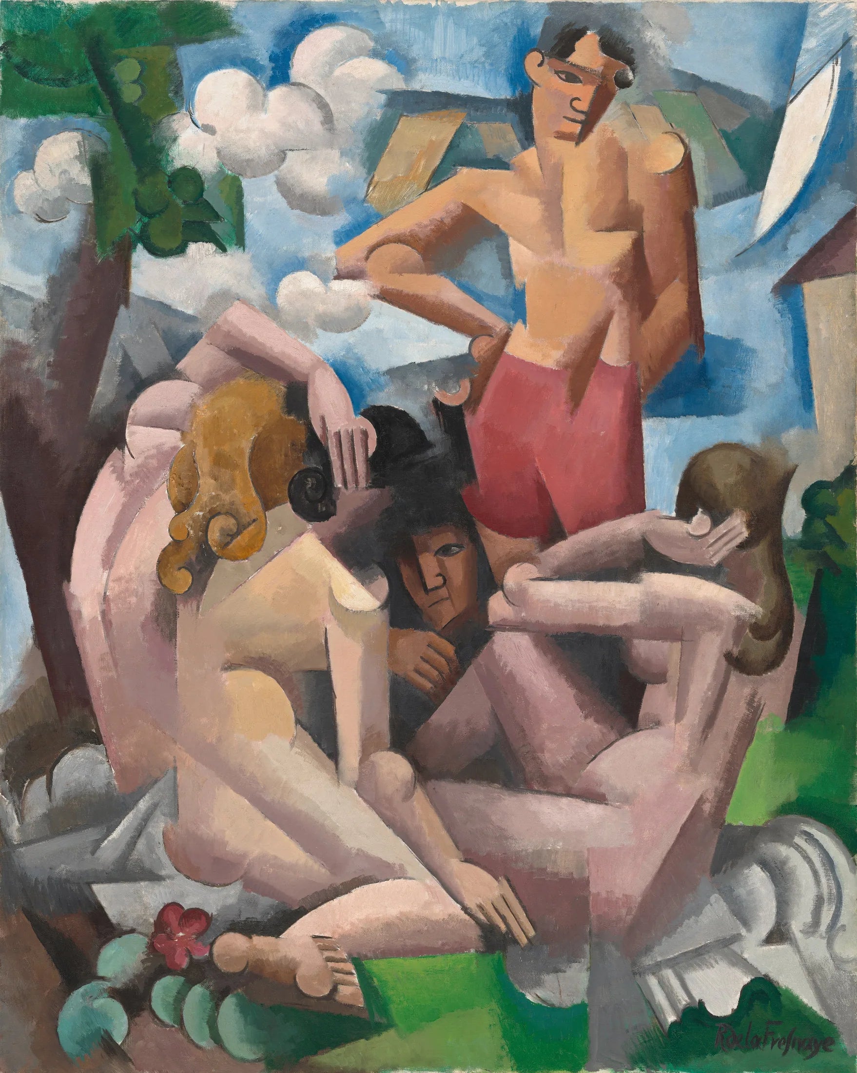 Les Baigneurs - Roger de La Fresnaye image 1 reproduction réalisée par Alpha Reproduction